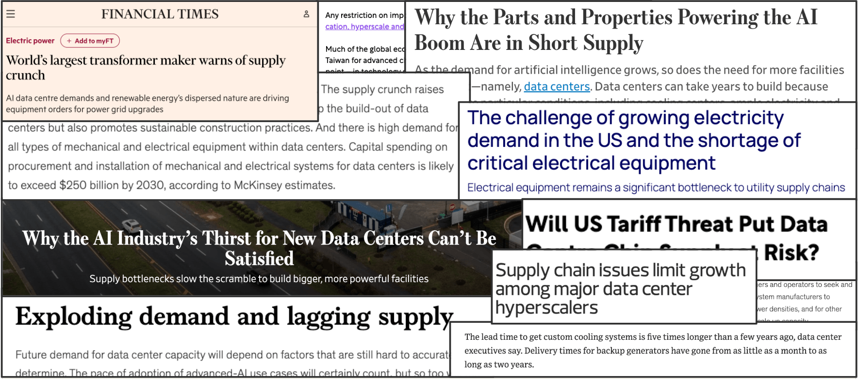 Dramatic headlines touting the data center supply chain crisis