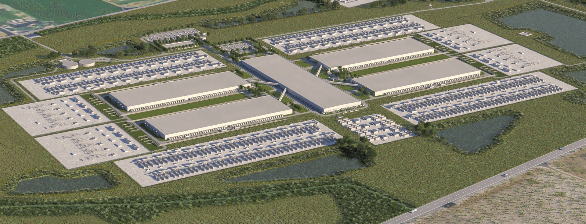 Sample mockup of Meta's Metaire data center